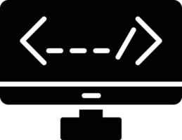 Computer Monitor Glyph Icon vector