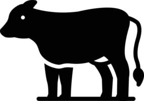 icono de glifo de vaca vector