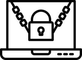 Ransomware Line Icon vector