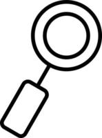 Magnifying Glass Line Icon vector