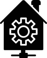 icono de glifo de automatización del hogar vector