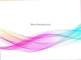 colorful wave stylish smooth background design vector