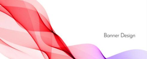 Abstract red modern decorative stylish wave banner background vector