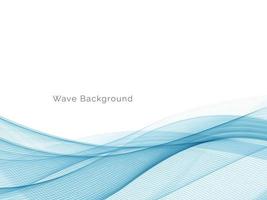 Fondo de onda decorativa azul elegante liso abstracto vector