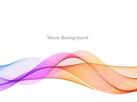 Smooth flowing colorful wave background design vector
