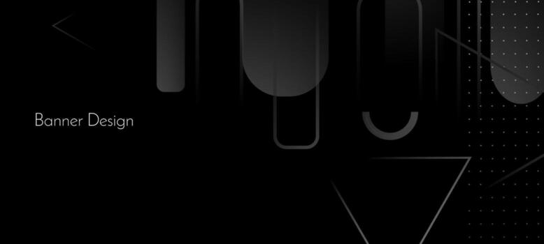 Dark geometric black abstract background elegent design pattern vector
