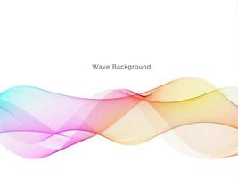 colorful dynamic wave style background design vector