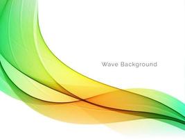 colorful wave stylish smooth background design vector