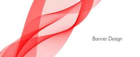 Abstract red modern decorative stylish wave banner background vector