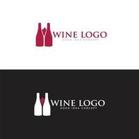 Wine Bar Logo Design Vector