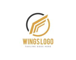 vector de diseño de icono de logotipo de alas