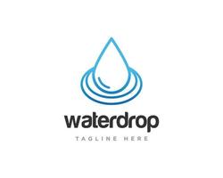 Water Drop Logo Design Vector Template