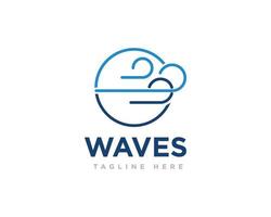 Abstract Wave Logo Design Vector