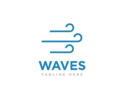 vector de diseño de logotipo de onda abstracta