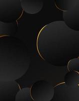 a circle made of golden shadows mixed with black layers vector