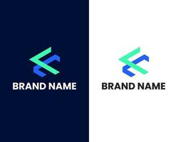 letter f and m mark modern logo design template vector