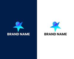 man with star mark modern logo design template vector