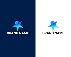 man with star mark modern logo design template vector