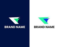 letter f mark modern logo design template vector