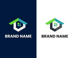 home mark modern logo design template vector