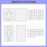 dictado gráfico. juegos educativos para niños. vector