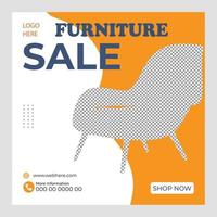 furniture social media post design vector