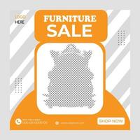 furniture social media post design vector