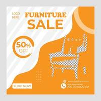 furniture social media post design vector