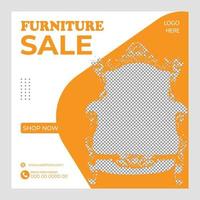 furniture social media post design vector