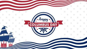 columbus day background for presentation color white vector