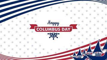 columbus day background for presentation color white vector