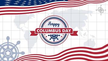 columbus day background for presentation color white vector