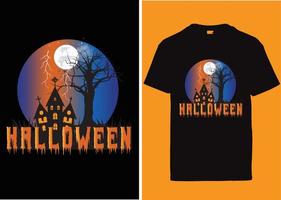 diseño de camiseta vintage de tipografía de halloween vector