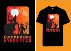 diseño de camiseta de tipografía de halloween vector