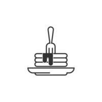 Pancake icon flat design illustration vector