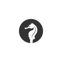 Seahorse icon logo design illustration vector