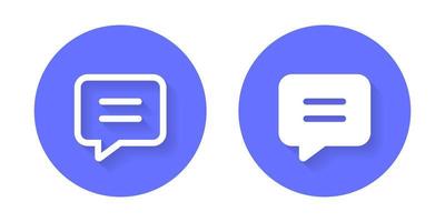 Messages, chat, speech bubble icon vector in flat style