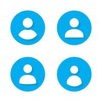 Default avatar profile icon in flat style. Social media user photo vector