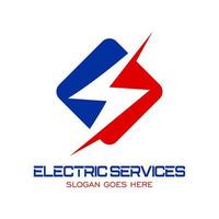 vector de logotipo de soluciones de servicio eléctrico