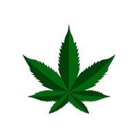 Marihuana maleza hoja olla vector icono símbolo de cannabis. ilustración de vector plano simple moderno para sitio web o aplicación móvil