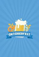 Oktoberfest vector holiday card international german beer festival in munich - illustration