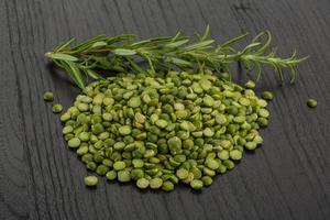 Dry green peas photo