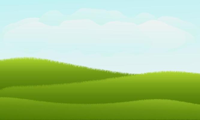 clear blue sky and hill scenery background illustration