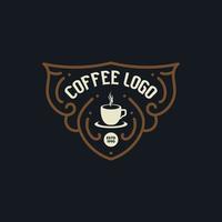 vintage logo. luxury logo. coffe shop retro logo. vintage logo template for coffe shop vector