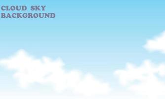 Illustration abstract background with white cloud and blue sky for copy space and template vector