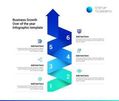 Arrow Growth Infographic vector