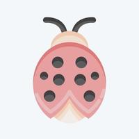Icon Ladybug. suitable for Garden symbol. flat style. simple design editable. design template vector. simple illustration vector