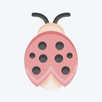 Icon Ladybug. suitable for Garden symbol. flat style. simple design editable. design template vector. simple illustration vector