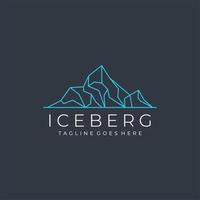 Iceberg simple lines logo design vector icon symbol graphic illustration