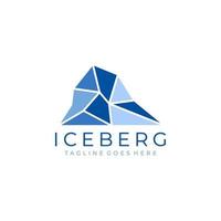 Ilustración de vector de diseño de logotipo de iceberg